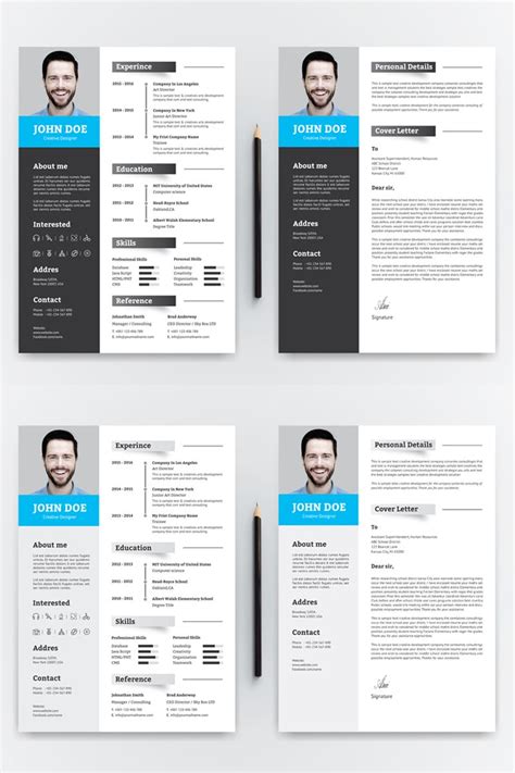 It's ready to present yourself with a folded version or landscape one. John Doe Word Resume Template #81708 - TemplateMonster ...