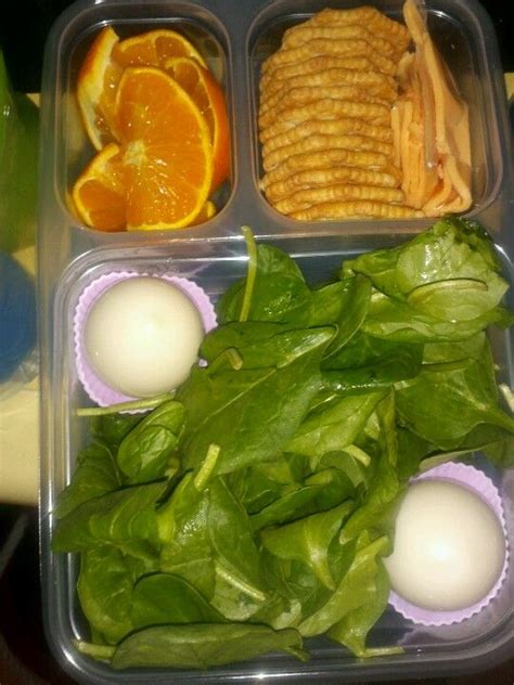 Home » uncategories » is there a spinach dish with cooked bacon hard boiled eggs and cooked spinach : Spinach salad, boiled eggs cheese and crackers, organges | Making lunch, Spinach salad, Lunch