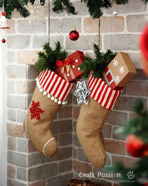 Put the ribbon criss crossed downwards instead of wrapped around spiraled. Adorable Christmas Stockings Decoration Ideas - Festival ...