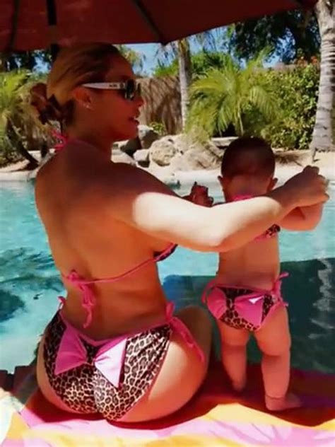 It was love at first site. Coco Austin and Daughter Chanel Wear Matching Bikinis for ...