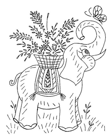 Maybe you would like to learn more about one of these? elephant | Embroidery patterns vintage, Redwork embroidery ...