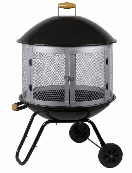 Porcelain baked top lid and bottom bowl with zinc plated fire screen to create a 360 degree flame visibility. Fire Sense 28" Bon Fire Patio Fireplace - 01471