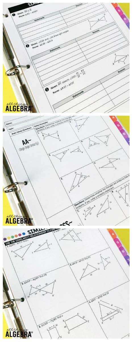 6th grade language arts worksheets. DISTANCE LEARNING - Similar Triangles (Geometry Curriculum - Unit 6) | Similar triangles ...