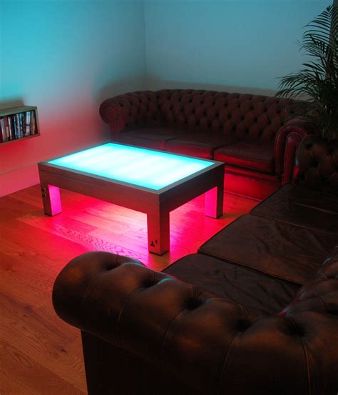 Light up disco table projects light up funky living rooms. Coffee Table : Furniture that lights up the room.