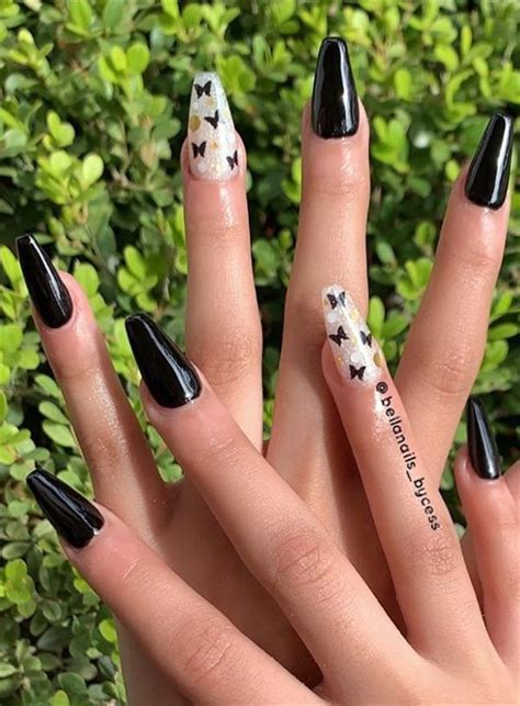 Nail coffin designs are some of the most trendy style atm, cute acrylic nails designs can boost our 17. 27 Beautiful Butterfly Nails For Spring Acrylic Coffin Nails Design 2020 - Latest Fashion Trends ...