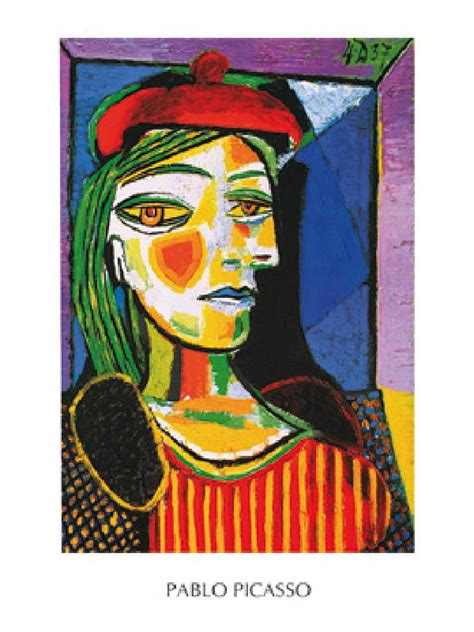 Associated most of all with pioneering cubism, he also invented collage and made major contribution to surrealism.he saw himself above all as a painter, yet his sculpture was greatly influential, and he also explored areas as diverse as printmaking and ceramics. Femme au beret rouge - (PP-778) - Pablo Picasso als ...