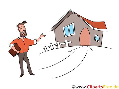 Unsere tipps helfen dir dabei, das passende. Haus kaufen über Makler Clipart, Illustration, Bild ...