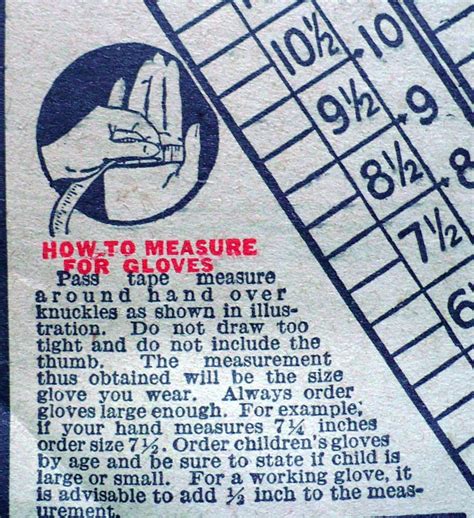 Use the largest of these two measurements for the correct size glove. How to measure your hands for glove size -vintage shopping ...