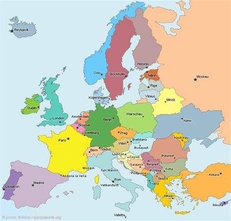 Die europakarte / landkarte von europa. EUROPAKARTE ~ imagexxl