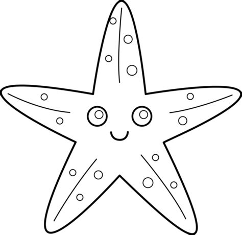 Below are some free printable starfish coloring pages in vector format for kids to print and color. Cute Starfish Line Art - Free Clip Art