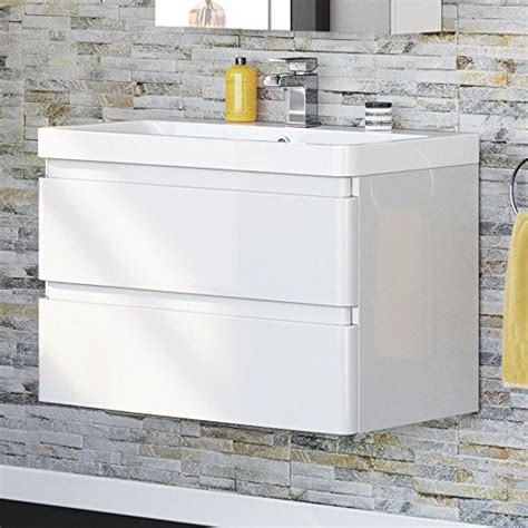 All with our got your bak warranty. 800 mm White Vanity Sink Unit Ceramic Basin Wall Hung Bat ...