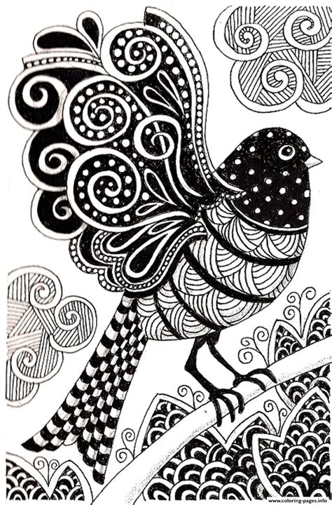 On this page, you'll find links there is a range of difficulty from simple pictures for preschoolers and young children to color in to more challenging detailed drawings for older children. Adult Dark Bird Coloring Pages Printable