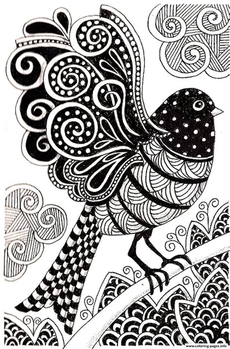 Printable parrot coloring pages for adults. Adult Dark Bird Coloring Pages Printable