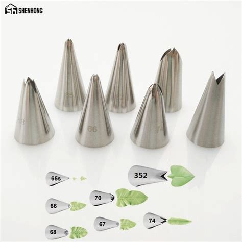 Our bakeware category offers a great selection of decorating tools and more. SHENHONG Leaves Tips Icing Piping Nozzle Leaf Tips Korea Stainless Steel Pastry Cake Decoration ...