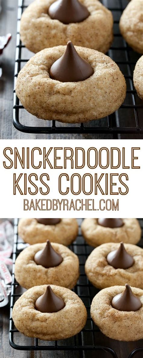 Home » all recipes » popular recipes » 101 dessert recipes using hershey kisses. Soft and fluffy snickerdoodle kiss cookie recipe from @bakedbyrachel #cookie #christmas #recipe ...