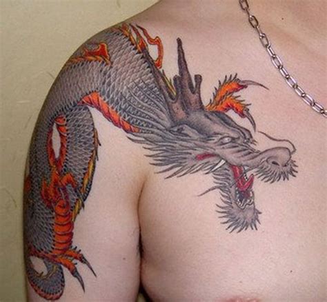 11.celtic dragon fantasy tattoo with tree design @bo_mademoiselle 50 Amazing Dragon Tattoos | Dragon Tattoo Designs for Men ...