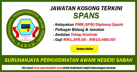 Selepas negeri sabah mencapai kemerdekaan. Jawatan Kosong Suruhanjaya Perkhidmatan Awam Negeri Sabah ...