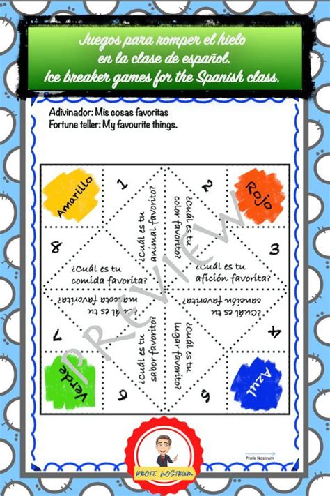 La novela se caracteriza por el uso de numerosos personajes bien. Ice breaker games in Spanish 1 en 2020 | Juegos para ...