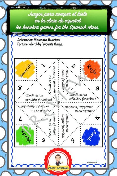 La novela se caracteriza por el uso de numerosos personajes bien. Ice breaker games in Spanish 1 en 2020 | Juegos para ...