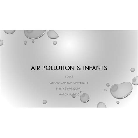 New estimates in 2018 reveal that 9 out of 10 people breathe air containing high levels of pollutants. NRS 434VN Topic 1 Assignment, Environmental Factors and ...