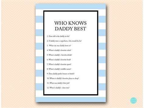 This is another free printable game card for this wonderful baby shower game. Blue Baby Shower Games - Magical Printable