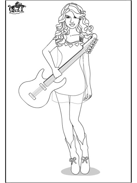 Taylor swift coloring page from pop stars & celebreties category. Taylor Swift - Musica