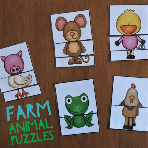 The types of farm animals currently available are chickens, cows, ducks, goats, lambs, pigs, sheep, roosters, and more. Farm Animal Puzzles: Make regular animals or combine the ...