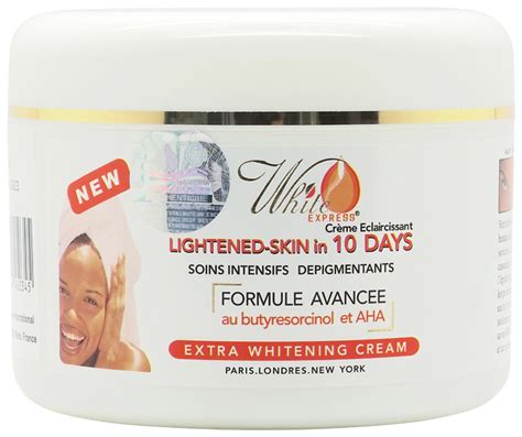 A face mask made with white strawberry extract, hot spring water, and amino acid gl for skin troubled by stiffness or a lack of moisture.no fragrance. White Express Lightened Skin in 10 Days Extra Whitening Crea