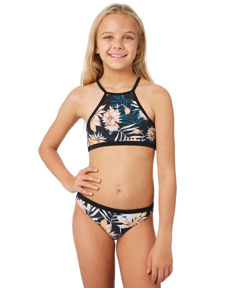 Fantastic freckled blonde teen in wet and transparent panties showing a perfect cameltoe. Rip Curl Girls Blanca Cove Bikini - Teen - Black | SurfStitch