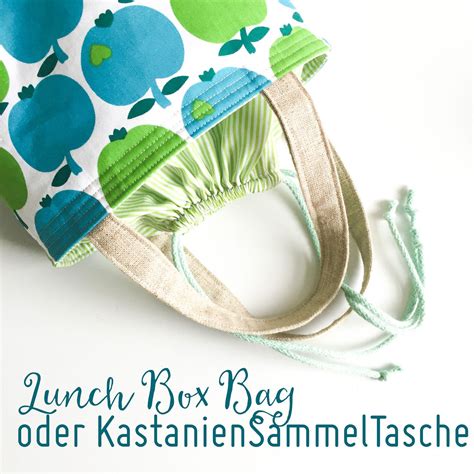 Ich zeige euch, wie ihr eine praktische. Neue Lunch Box Bag oder Kastaniensammeltasche | Box bag ...