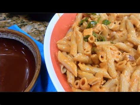 Chicken alfredo pasta was my favorite fancy restaurant order as a kid — luxe sauce clinging to fettuccine topped with crispy chicken. red pepper Alfredo sauce chorrizo Chicken Sazon ...