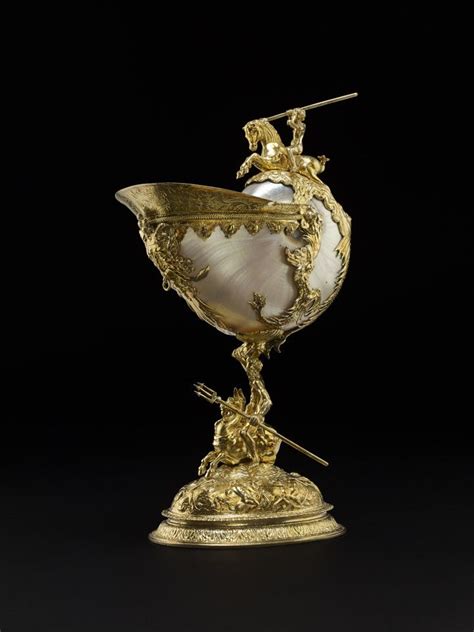 Data is not available yet! Standing cup; nautilus shell mounted in silver, gilt and ...