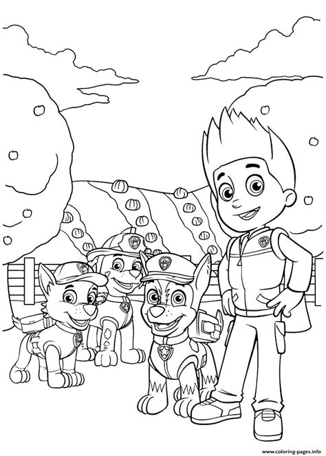 Whether it is coloring firedog marshall or ryder, there is something for everyone and this is what will stand out as soon as it is time. Paw Patrol Ryder With Chase Rocky Coloring Pages Printable