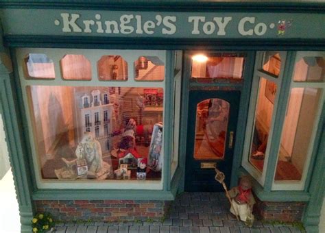 Whether shopping for a child's birthday or a holiday gift, toys are gifts adults often select. Window Display starting to come together in Kringle's Toy Co. | Toy store, Toys, Doll house