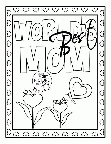 Well, then why don't you give him a few animal coloring sheets to engage him?animal coloring sheets are a great way to engage your child's interest in animals from an early age. World's Best Mom - Mother's Day coloring page for kids ...