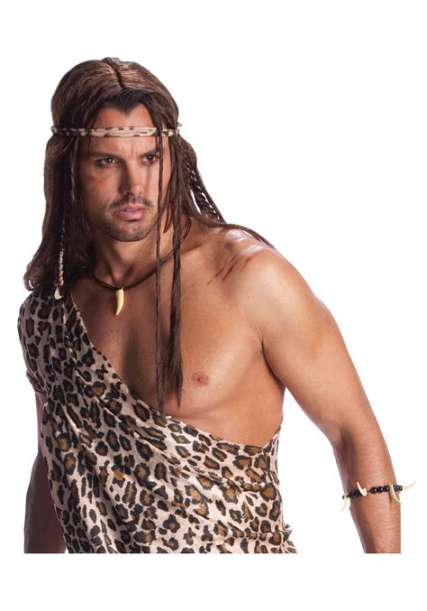 Tarzan (john clayton ii, viscount greystoke) is a fictional character, an archetypal feral child raised in the african jungle by the mangani great apes; Wild Tarzan Wig - Caveman Accessories