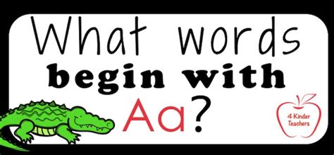 Annona, anopia, anoxia, anuria, aphtha ; Alphabet Slideshow with Beginning Sounds - 4 Kinder Teachers