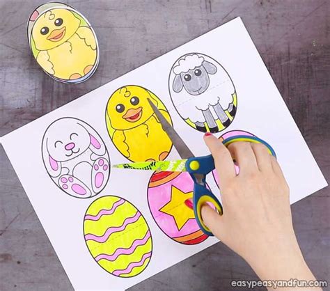 Create your own fun paper easter eggs below with our free printable egg template. Printable Easter Egg Paper Toy | Paper toys, Easter eggs, Easter crafts