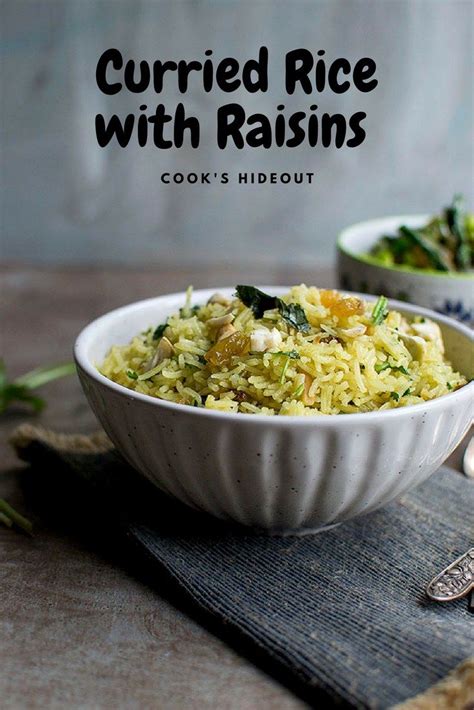 The nutty flavour is ideal for the flavours in this recipe, but there's plenty of other rice options that i've covered in the recipe notes. Curried Rice with Raisins and Cashews is a quick and easy ...