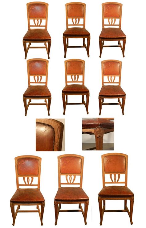 Magnifique chaises, vintage, en bois courbé. AD 571 6 CHAISES ART NOUVEAU CUIR ET BOIS | Chaise art ...