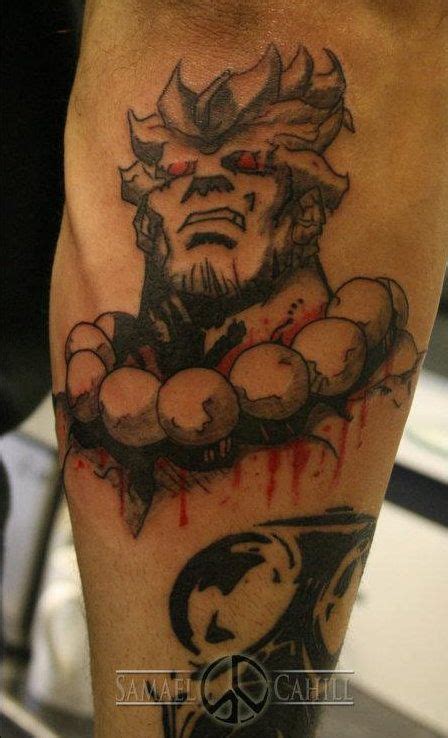 This tattoo had been a long time coming, i've always wanted a street fighter tattoo, i just was not i found a sketch of gen (my favorite street fighter character in general and my main from sf4) online. Akuma Street Fighter Tattoo | Fighter tattoo, Akuma street ...