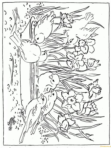 Nature creates so beautiful scenes that adults love to color. Awesome Nature Scene Coloring Page - Free Coloring Pages ...