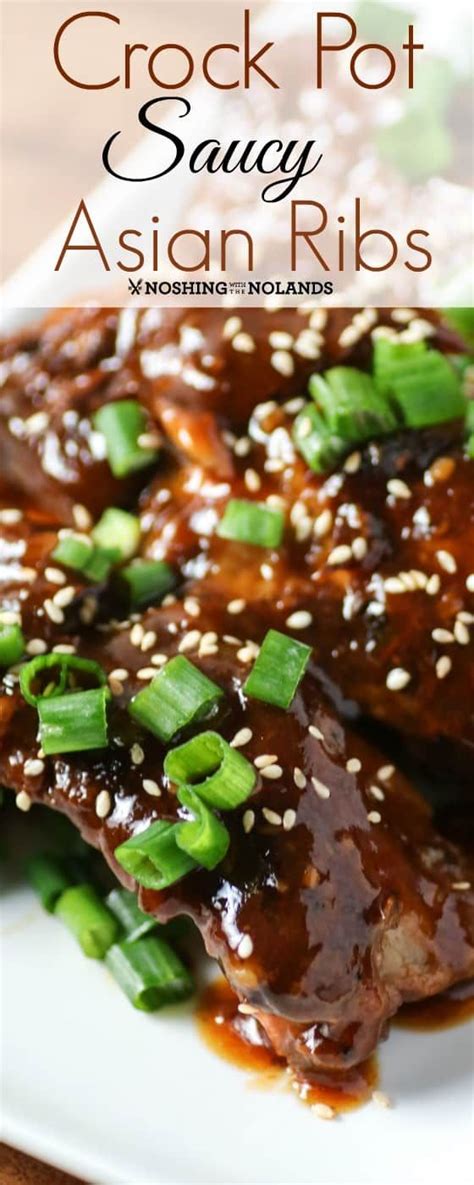 Slice ribs into serving pieces and put in crock pot. These fall off the bone Crock Pot Saucy Asian Ribs will ...