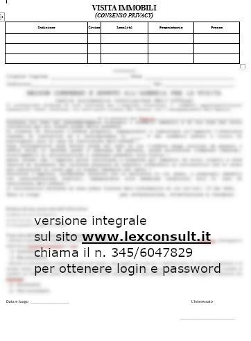 Not moving keep the patient immobile. MODULO SCHEDA VISITA IMMOBILE CON CONSENSO PRIVACY - VERSIONE AGGIORNATA 2019