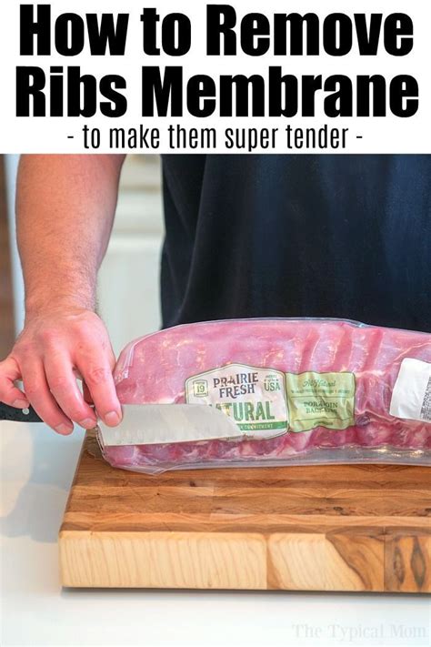 Slip two fingers of your dominant hand into the membrane once the membrane is removed, discard it and begin preparing the ribs. How to Make the Tenderest Ribs Ever - Hack You NEED To ...