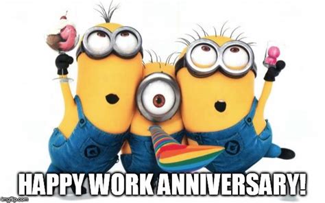 Appreciate the hard work of the employee towards the work. 40+ Happy Work Anniversary Images, Quotes and Memes