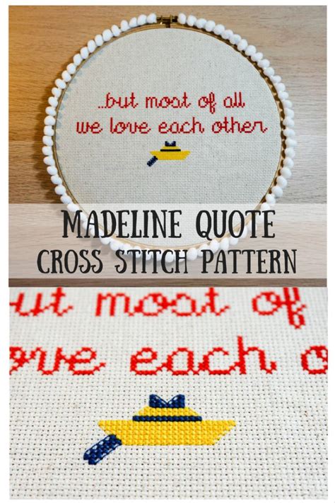 Perfect for beginners or experts! Madeline Quote Cross Stitch Pattern