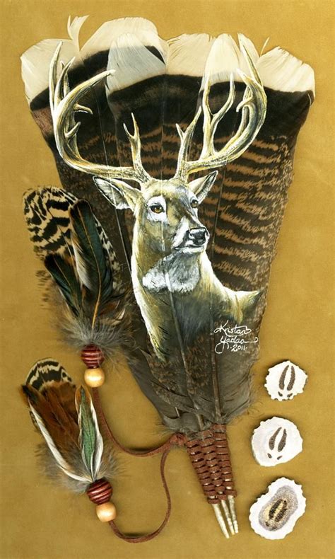 Whitetail Buck Feather by dittin03 on DeviantArt | Feather art, Feather painting, Feather