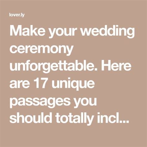 Here are several wedding readings from great works of literature. Wedding 101 Wedding Planning Advice & Wedding Tips ...