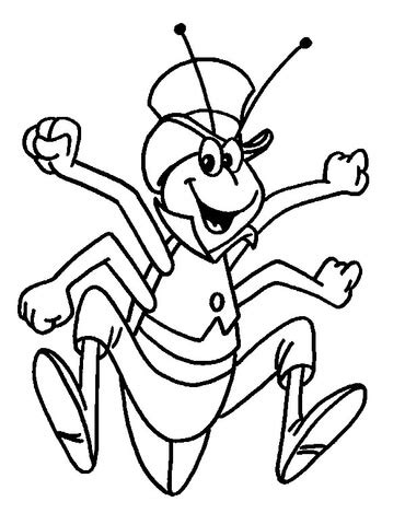 You can use our amazing online tool to color and edit the following grasshopper coloring pages. Happy Grasshopper coloring page | Super Coloring